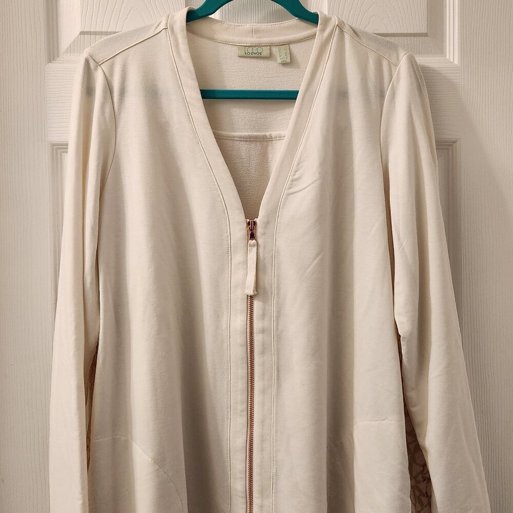 LOGO Lounge Swing Zip Top Cardigan